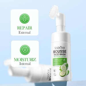<span class=keywords><strong>Mousse</strong></span> Nettoyante Visage Bio Éclaircissante Anti-Acné à la <span class=keywords><strong>Vitamine</strong></span> <span class=keywords><strong>C</strong></span> et à l'Aloe Vera, Marque Blanche en Gros - Product Image 2