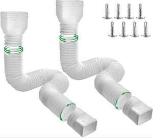 Lot De 4 Rallonges De Gouttière Flexibles Ogutter – Marron, 21 à 66 Pouces, évacuation Eau Pluie