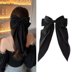 Fashion Big Size Hair Accessories Hair Clips Satin <strong>Bow</strong> Hairpin for Women Bowknot Hair <strong>Bow</strong> Clip - Product Image 5