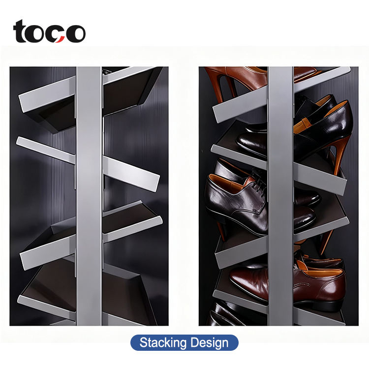 Revolving Shoe Rack Hardware Rack Wardrobe Storage Organizer Revolving Shoe Display Rack Space-saving ...