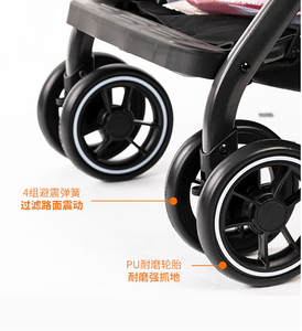 Roues de bébé pliables bon marché, grand siège tout Terrain, roues en PU compactes et légères - Product Image 4