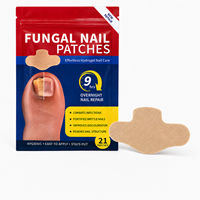 Patchs auto-adhésifs ODM en tissu non tissé hydrogel pour le traitement des ongles atteints de mycose, soin des ongles rugueux, décolorés et cassants