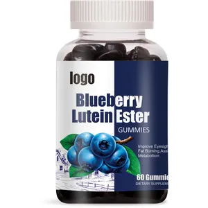 Biocaro OEM nhãn hiệu riêng lutein và zeaxanthin Gummies mắt bổ sung sức khỏe Blueberry Lutein Ester Gummy cho người lớn và trẻ em