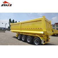Remorque benne hydraulique arrière de haute qualité à 4 essieux, 35m³, 40m³, 45m³, 60m³, 80 tonnes, provenant d'une usine chinoise pour les projets agricoles au Sénégal