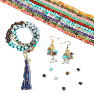 Cuentas Sueltas de Ágata Natural de Alta Calidad, Redondas, Semiterminadas, para Pulseras y Collares, Cuentas Prismáticas de Colores Cortados para la Fabricación de Joyas - Product Image 2