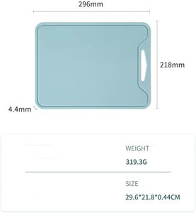 Planche à découper en silicone carrée, durable, antidérapante, pliable, écologique, 30,1x22 cm, multicolores, ustensiles de cuisine - Product Image 5