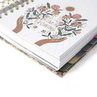 Agenda quotidien personnalisé 2026, écologique, pour cadeaux, planificateur d'objectifs, carnet de travail, non daté, spirale A5, agenda hebdomadaire et mensuel, couverture rigide, bien-être