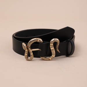 Ceinture Simple en PU pour Femme avec Boucle Serpent Rétro, Tendance en Europe et aux États-Unis - Product Image 3