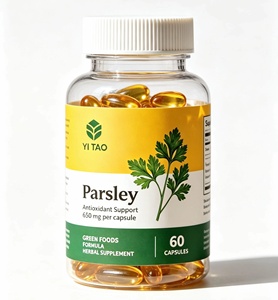 Capsules de soutien antioxydant à la persil – 650 mg par capsule, formule Green Foods, complément alimentaire à base de plantes, 60 unités - Product Image 1