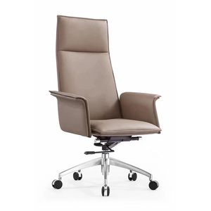 Executive Office Chair Leather High Back Swivel Chair For Manager President Work <b>Desk</b> Chair With Wheels And Ergonomic - Product Image 1