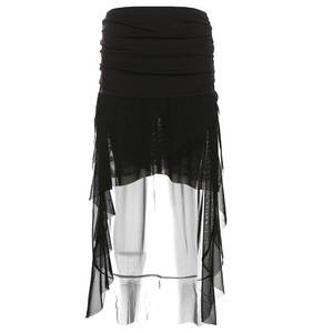 Nouvelle <span class=keywords><strong>jupe</strong></span> <span class=keywords><strong>courte</strong></span> en maille à ruban sexy taille haute couleur unie pour femme - Collection Automne - Product Image 5