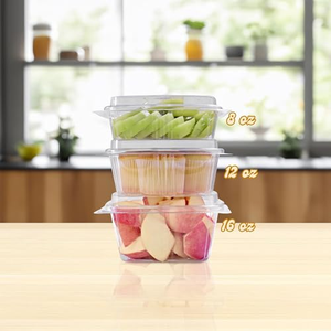 Contenedores Desechables Transparentes para Alimentos de 12oz y 32oz, Cajas de Plástico PET para Llevar Comida, con Tapas para Postres y Ensaladas, Venta al Por Mayor - Product Image 5