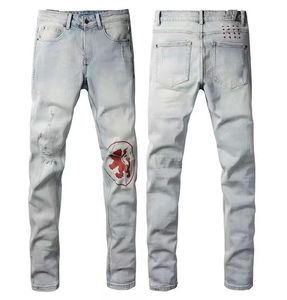Nuevos Pantalones Vaqueros de Mezclilla Ajustados de Alta Calidad para Hombre, Estilo Casual, Desgastados, Vintage, Rotos, de Algodón - Product Image 3