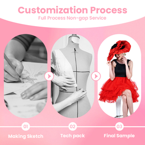 <span class=keywords><strong>Robe</strong></span> de scène personnalisée pour femmes adultes en tulle rouge et noir avec grand chapeau pour les événements de festival et les célébrations - Product Image 2