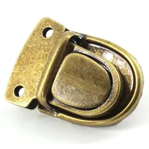 金属复古装饰黄铜包推锁手提包配件锁压钱包包锁