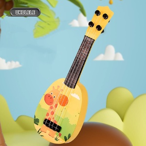 Ukulélé jouet de dessin animé, instrument de musique jouable pour les débutants, pour l'apprentissage et les cadeaux - Product Image 2