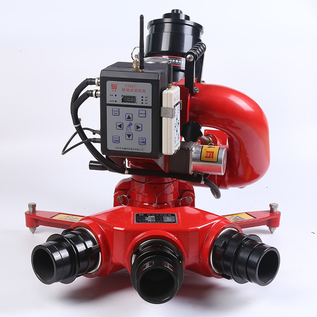 Mobile Fire Monitor Fire Extinguishing Water Cannon with Concentrated Water Stream Flexible Stainless Steel Construction