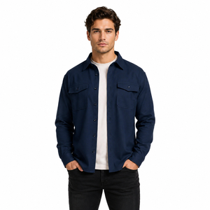 ICO Vintage The <span class=keywords><strong>Dante</strong></span> - Sobrecamisa informal y elegante de manga larga para hombre, con botones, estilo shacket, para un look casual elegante, mezcla de poliéster y algodón - Product Image 5