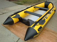 Chine 3.8M Sport Yacht Stable PVC Cabine Cruiser Gonflable Bateau Moteur Rigide Passager Aéroglisseur Canoë Fabriqué En Fibre De Verre Durable