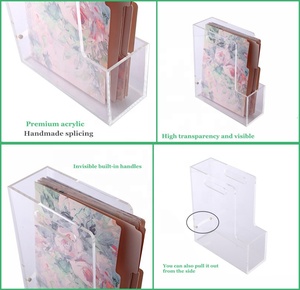 Kotak File akrilik Organizer dokumen plastik kelas tinggi mewah Modern pemegang majalah - Product Image 4