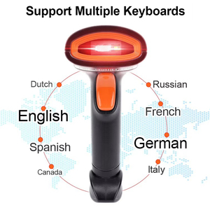 Pistola de escáner de código de barras USB 2D inalámbrica portátil Lector de código <span class=keywords><strong>QR</strong></span> de mano en stock - Product Image 2