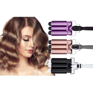 เครื่องดัดผมปรับความร้อนได้อย่างรวดเร็วขนาด32มม.,เครื่องม้วนผม3บาร์เรลคู่มือและทันสมัยไม้กายสิทธิ์ - Product Image 1