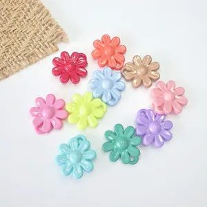 19mm Acrylic Small Daisy Loose Beads With Hole Factory Wholesale Acrylic Flower Beads For Jewelry Making 2021