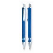 Penna Promozionale AXOR Blu in Alluminio con Corpo Giallo e Arancione, Design Metallico Innovativo - Product Image 2