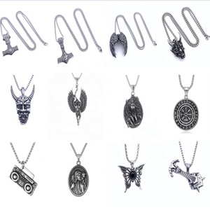 Colgante Impermeable de Acero Inoxidable 316L, Diversos Tipos de Collares Vikingos, Colgantes de Calavera, Esqueleto, Motero, 1%er, Cruz, Joyería de Animales Marinos - Product Image 2