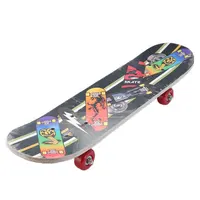 Placa para skate de madeira plástica, placa cruiser de 22 polegadas para atividades ao ar livre, para crianças e jovens