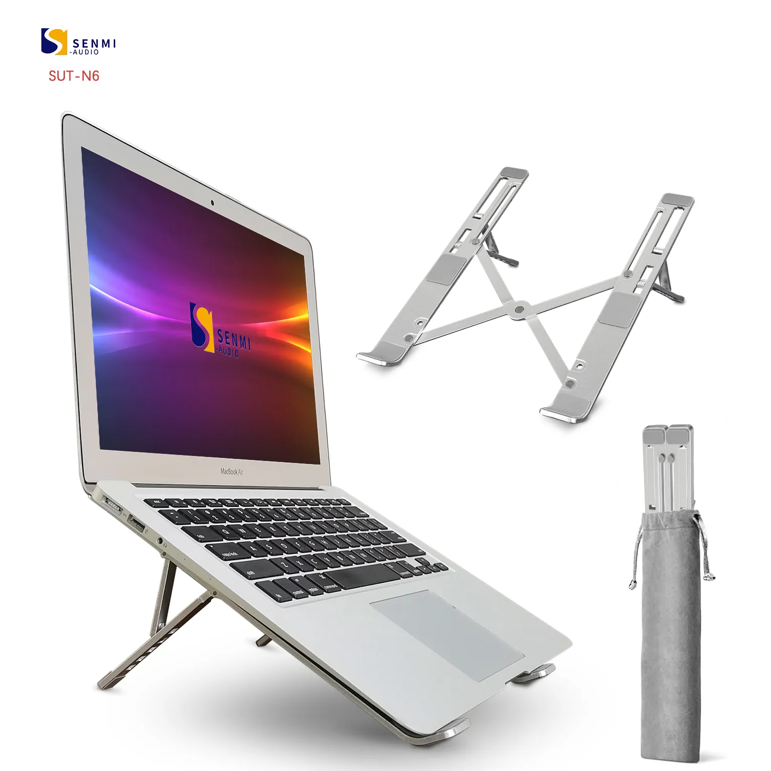 11-17 Inch Cooling Stand Folding Adjustable Angle Desktop Laptop Stand Universal Non-slip Laptop Stand