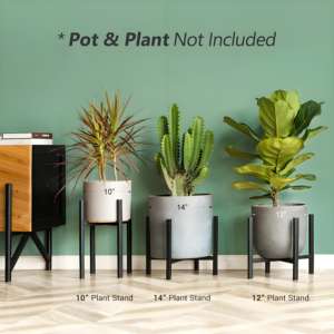 Venta al por mayor de montaje de metal estante de exhibición de flores negras <span class=keywords><strong>en</strong></span>/soporte para macetas al aire libre soporte para macetas pequeñas de jardín - Product Image 5