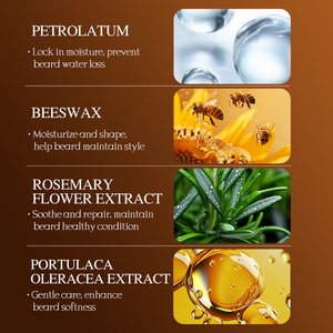 Crème de soin pour barbe KORMESIC, marque privée, bio, non parfumée, baume hydratant, lissant, adoucissant, tenue moyenne, fini brillant - Product Image 5