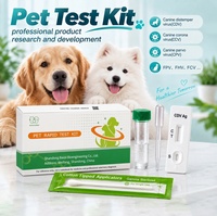 Kit de test de diagnostic rapide pour animaux de compagnie, disponible en OEM, emballage individuel, fournitures de dépistage pour animaux, résultat de détection rapide pour les entreprises d'élevage.