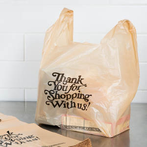 Dernier emballage compostable Sac à provisions d'épicerie en plastique réutilisable de Chine avec propre logo - Product Image 3