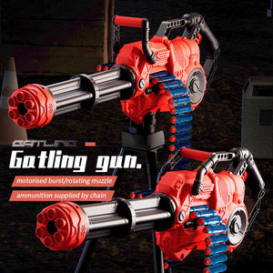Pistolet jouet électrique Gatling à balles souples avec ceinture de munitions et support, lanceur de fléchettes en mousse à tir rapide pour enfants - Product Image 6
