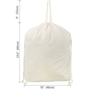 Custom Large Dust-proof Eco Friendly Cotton Large Canvas <b>Drawstring</b> <b>Laundry</b> <b>Bag</b> With Logo - Product Image 2