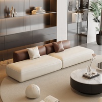 Ensemble de meubles de bureau commerciaux imperméables et faciles à nettoyer, canapé de bureau mobile en cuir avec coussin inclus