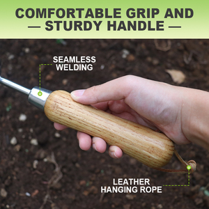 SUNSHINE Outil de jardinage ergonomique multifonctionnel industriel DIY, pelle à compost et à terre avec manche en métal et en <span class=keywords><strong>bois</strong></span> - Product Image 3