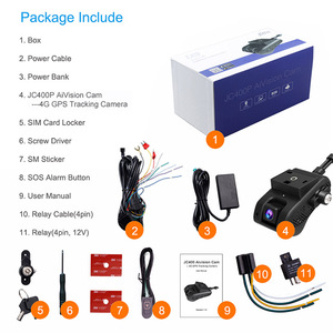 <span class=keywords><strong>JIMI</strong></span> <span class=keywords><strong>IOT</strong></span> jc400p ai ống kính kép aivision edegcam 4G 2 kênh Camera Xe hơi Dashcam hotspot GPS 5g Wifi Hotspot phía trước vào trong cam GPS - Product Image 6