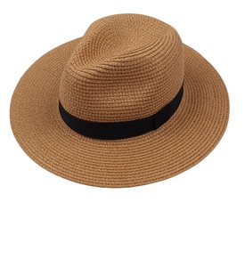 Bộ Sưu Tập Mới Trung Quốc Droppshipping Cô Gái Mùa Hè Đồng Bằng Giấy Mặt Trời Rơm Panama Mùa Hè <span class=keywords><strong>Hat</strong></span> Phụ Nữ Với Ribbon Cho Phụ Nữ Mùa Hè - Product Image 2