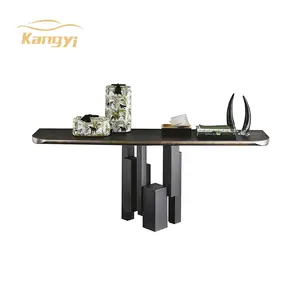 High Quality Fashion Modern Royal Black Marble Entrance Console Table