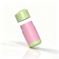 Flacon de déodorant en PP de 50 ml avec bouchon à clip, récipient en plastique rond pour baume parfumé solide