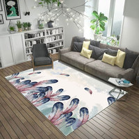 Luxurious Salon Nordic Modern Square Polyester Carpets and Rugs for Commercial & Home Use in Living Rooms and Bedrooms