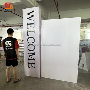 Arche de fond de scène en acrylique moderne et luxueuse avec éclairage LED, idée de panneau de bienvenue pour mariage - Product Image 2