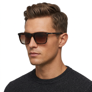 Lunettes de soleil rectangulaires pour hommes, monture intégrale, verres dégradés, protection UV 100%, pour adultes, pour l'extérieur - Product Image 1