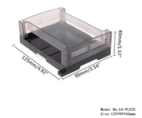 Boîtier de contrôle industriel transparent en plastique 125*90*40mm, boîte de commande PLC montée sur rail, panneau ignifuge et résistant aux flammes