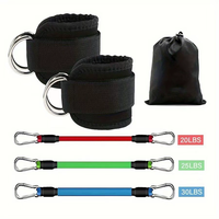Ensemble de 6 tubes de tonification à sangles réglables pour entraînement de force, yoga, fitness, exercices des jambes, des fessiers et des muscles des hanches, et entraînement des chevilles