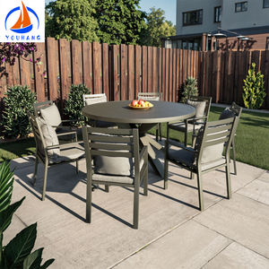 Suministro de fábrica <span class=keywords><strong>Mesa</strong></span> de balcón Exterior Aluminio Liquidación 8 plazas Metal <span class=keywords><strong>Mesa</strong></span> de comedor al aire libre Muebles - Product Image 1