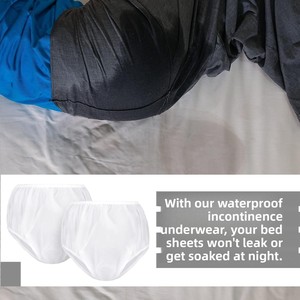 Nouvelle culotte d'incontinence réutilisable en microfibre pour adultes, imperméable, avec insert PUL, pantalon en plastique, couvre-<span class=keywords><strong>couche</strong></span> pour personnes âgées, vente en gros - Product Image 4